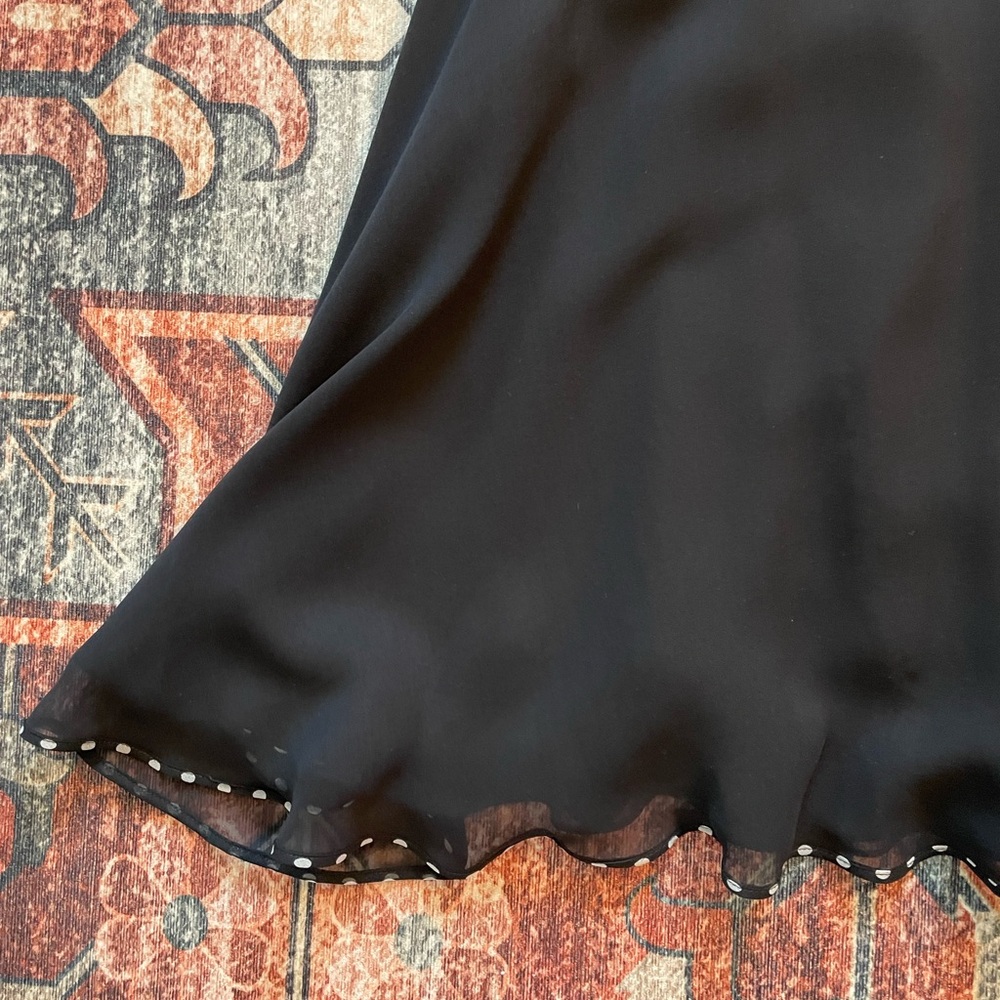 VTG 100% SILK Black and White Women's Dress - Picture 5 of 12
